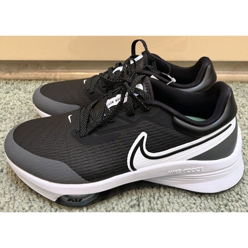 NEW NIKE AIR ZOOM INFINITY TOUR NEXT% BLACK WHITE GOLF SHOES SNEAKERS SIZE 9 - Picture 1 of 6